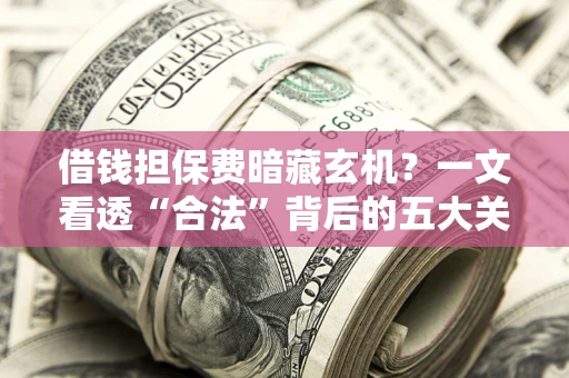 济南借钱担保费暗藏玄机？一文看透“合法”背后的五大关键陷阱