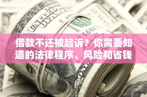 济南借款不还被起诉？你需要知道的法律程序、风险和省钱技巧